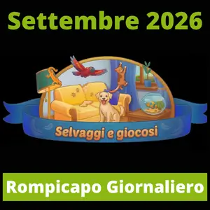 4 immagini 1 parola Rompicapo Giornaliero Settembre 2026 Selvaggi e giocosi