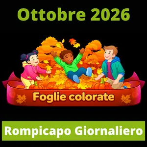 4 immagini 1 parola Rompicapo Giornaliero Ottobre 2026 Foglie colorate